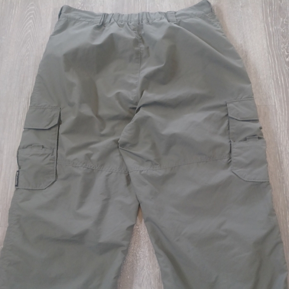 Columbia Gray Cargo Pants Mens Large 35x32 Outdoor Hiking Mesh Lining Light - Picture 7 of 15